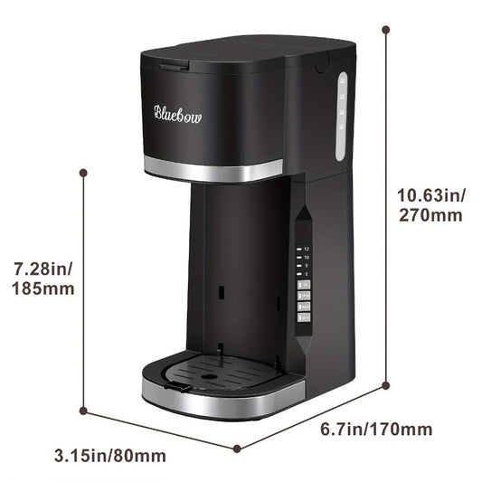 Single-Serve Coffee Maker, 3-in-1 K-Cup, Ground Coffee and Tea Brewer, 6–12 fl oz