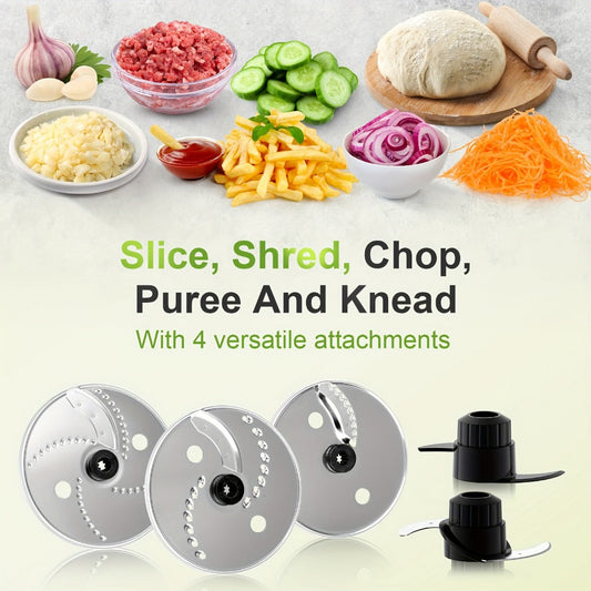 Food Processor with 600W Motor, 12-Cup Bowl, Food Chute and Pusher