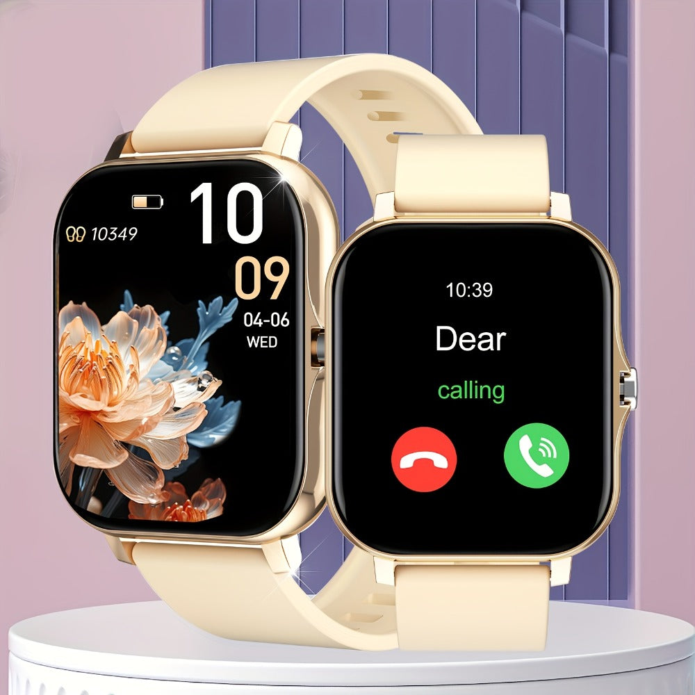 Large Screen Smart Watch with HD Voice Calling, Unisex Bluetooth Smartwatch, Message Reminder, Multiple Sport Modes, Heart Rate Sleep Tracker, Compatible with iPhone & Android – Outdoor Daily Wear Gift Watch 8 Colors