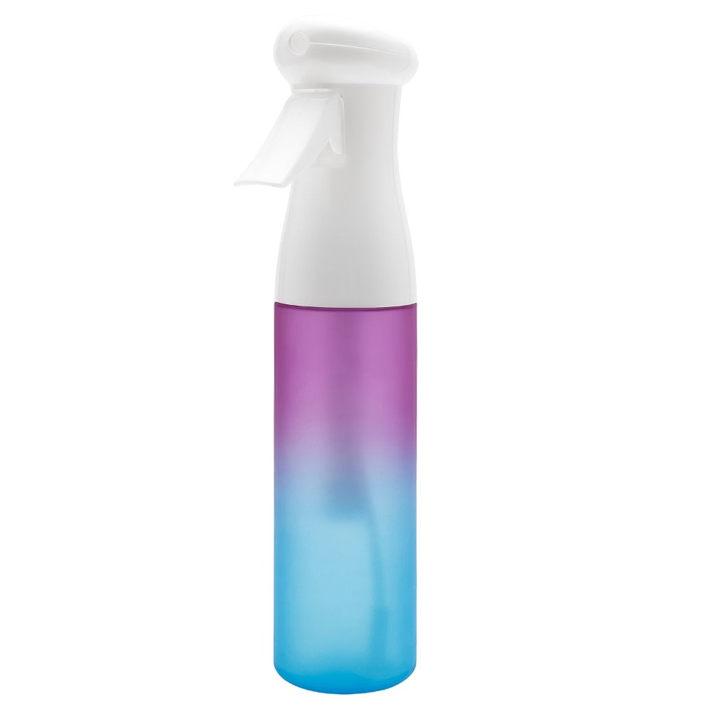 Fine Mist Spray Bottle 300ml Frosted Anti-Slip BPA Free Barber Hair Spray Water Bottle for Curly Hair Styling Salon Skincare Plant Misting Gardening Gradient Color Professional Spray Bottle