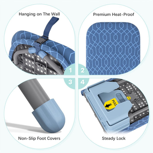 Tabletop Ironing Board with Iron Holder and 2 Heat-Resistant Covers