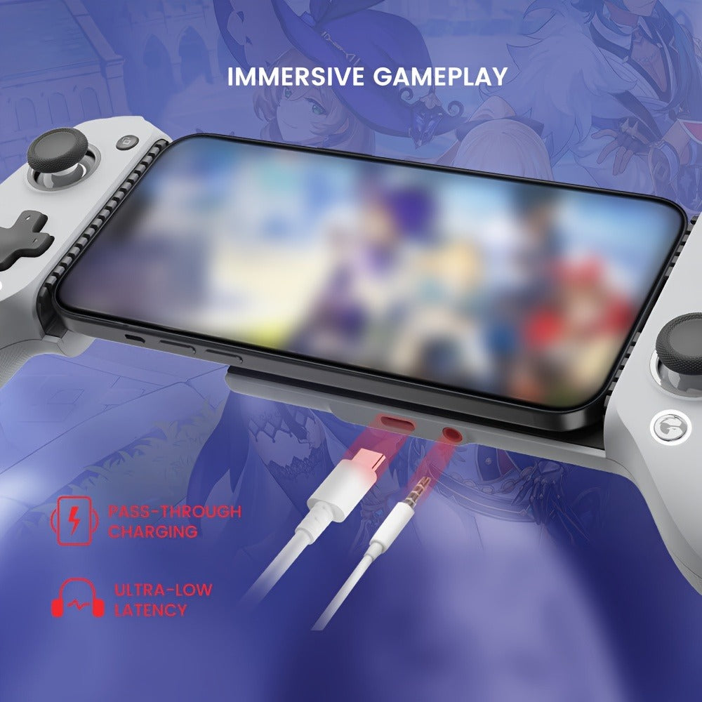 Hall Effect Mobile Gaming Controller GameSir G8 Galileo USB-C Wired – Zero-Drift Joysticks & Triggers, Pass-Through Charging, Mappable Back Buttons for iPhone 15 Android Cloud Gaming Xbox Game Pass