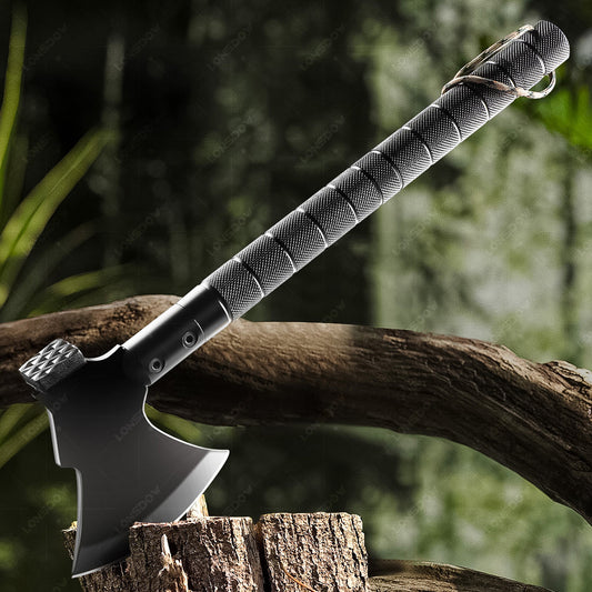 Multi-Tool Survival Hatchet with Hammer, Flint Fire Starter and Sheath