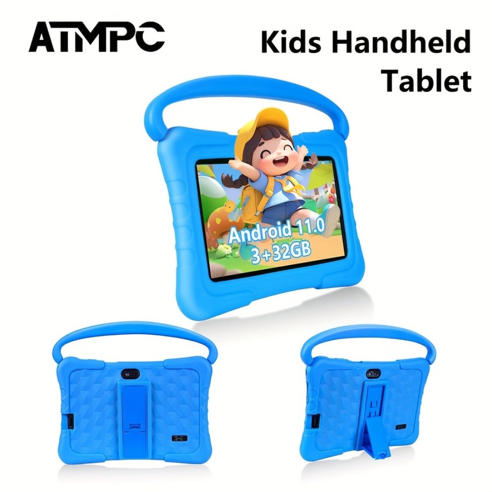 Kids Tablet 7 Inch Android 11, Dual Camera, Parental Controls, Educational Games & Learning Apps, 3GB RAM 32GB ROM, WiFi, Toddler Learning Machine, Birthday & Holiday Gift for Boys Girls Ages 3-10, Pink