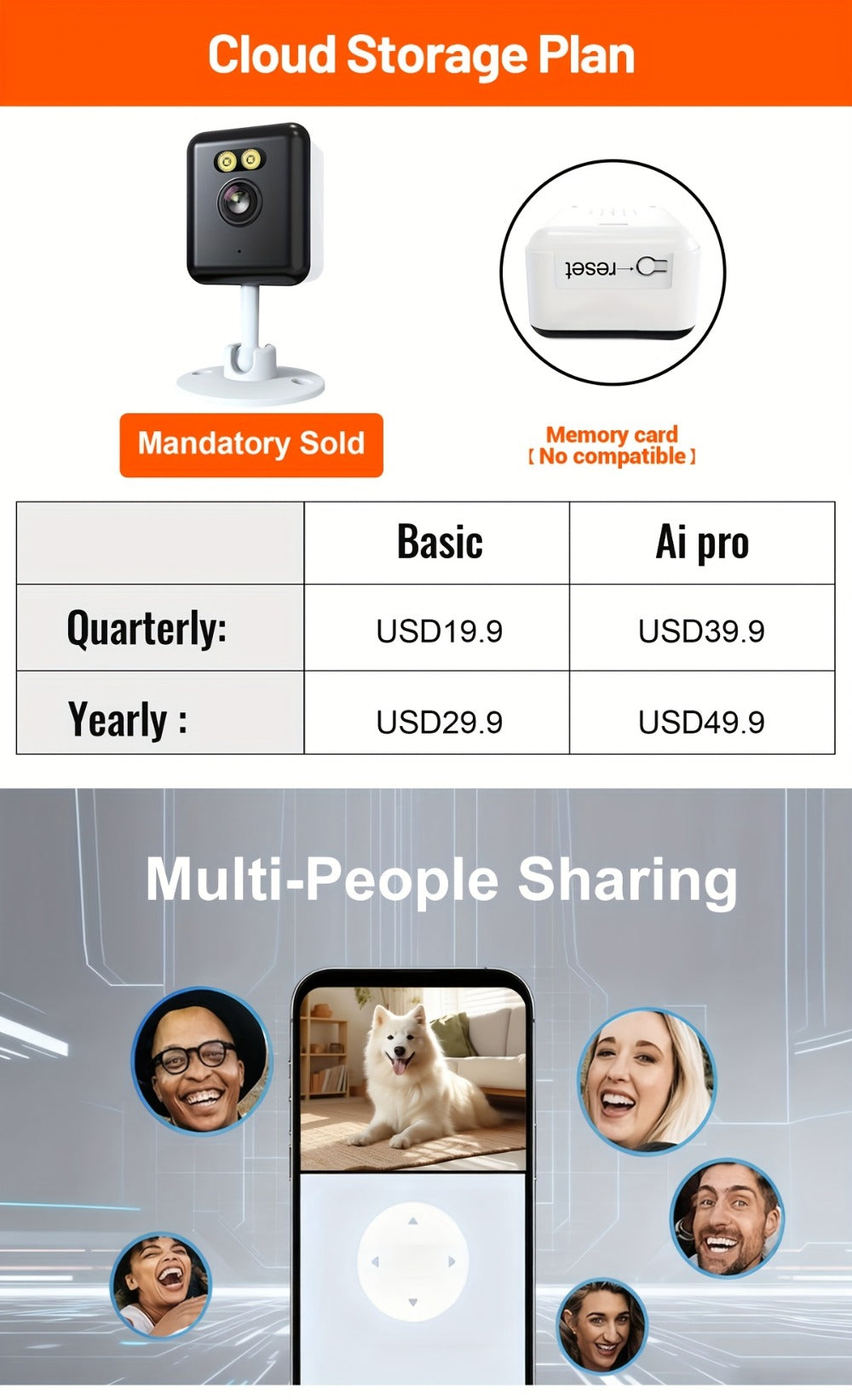 AI-Powered 3MP Indoor Security Camera 2-Pack, Humanoid Detection, Alexa Compatible, Full-Color Night Vision, Two-Way Audio, Smart Motion Alerts, 2.4G WiFi – Home Baby Pet Video Monitoring