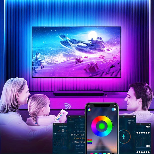 RGB TV Backlight Strip, 118.11 Inches, USB, App & Remote, Music Sync