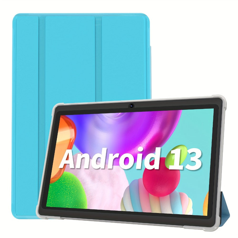 Android 13 Tablet 7 Inch with Protective Case – 4GB RAM, 32GB ROM, 1TB Expandable Storage, 3500mAh Battery, HD IPS Screen, Dual Camera, WiFi, USB-C, Classic Style Portable Tablet for Kids & Adults