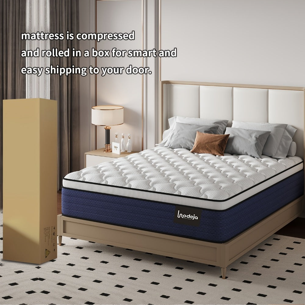 14-Inch Hybrid Mattress with Pocket Springs and Memory Foam for Bedroom detail image - detail view 18