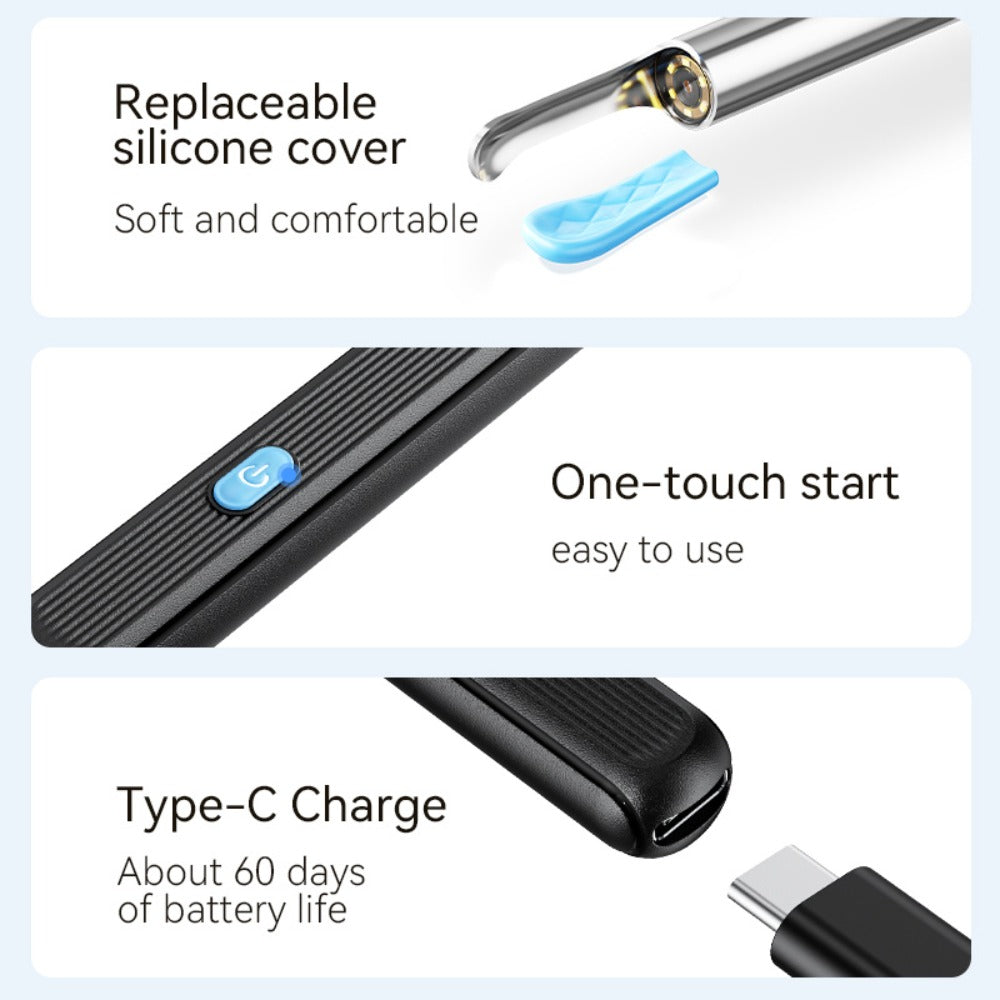 1080P Ear Wax Removal Tool with Camera – Wi-Fi Ear Cleaning Kit with 6 Spoons & Tweezers, Rechargeable, Visual Ear Cleaner for Safe Ear Care at Home