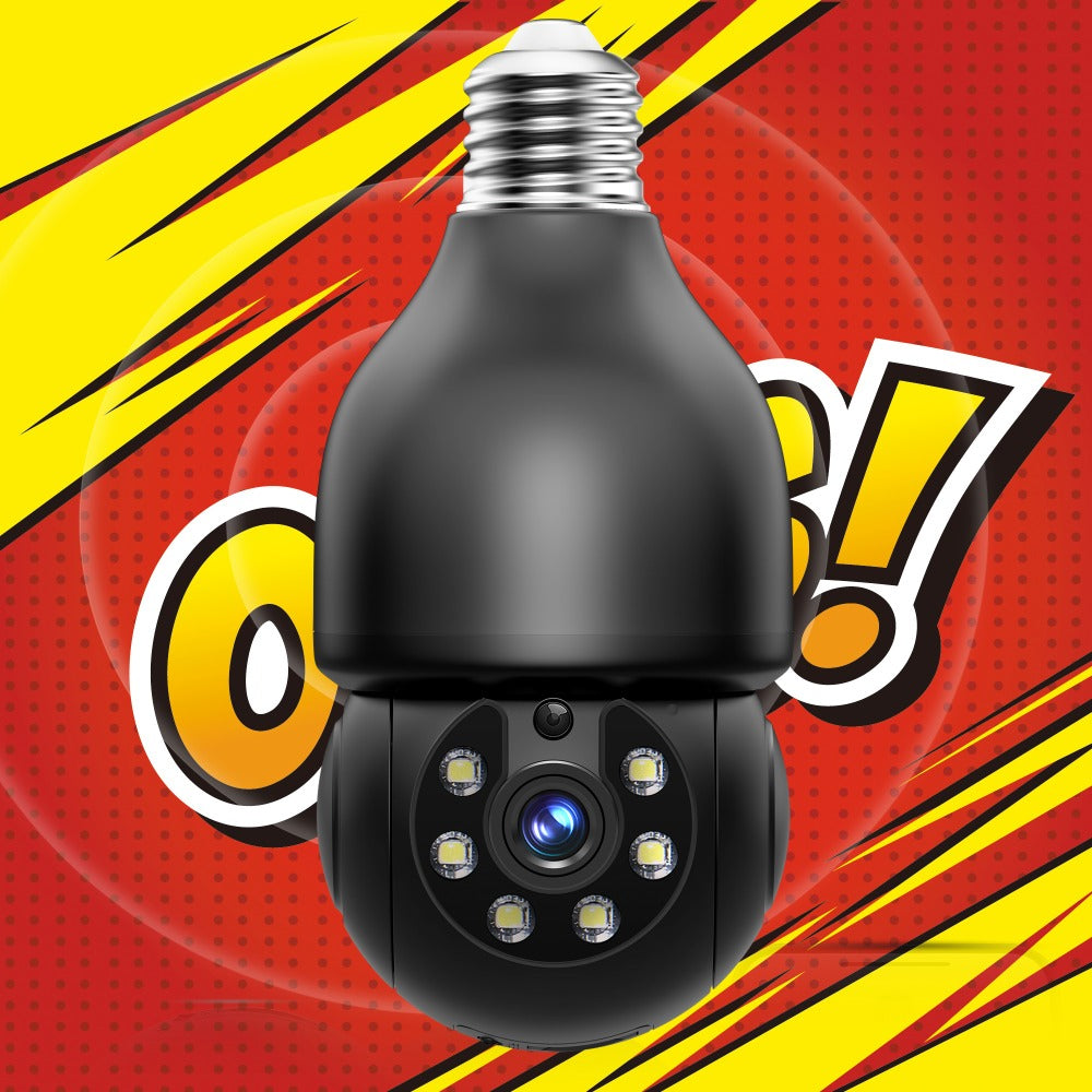 Smart Bulb Security Camera 5MP 360° Panoramic Pan-Tilt with Pet & Cat Dog Monitoring, Color Night Vision, Motion Detection Alarm, Two-Way Audio & Dual-Band WiFi 2.4G & 5G – Wireless Indoor Surveillance