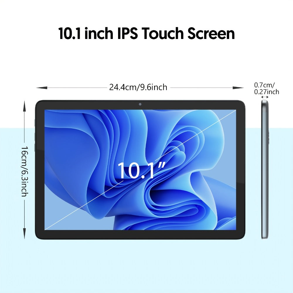 128GB Tablet Android 14 10 Inch 11 Inch 8GB RAM 8000mAh Battery Octa-Core WiFi 6 1TB Expandable 8MP Dual Camera FHD IPS Display Optional Keyboard Set – Grey & Green
