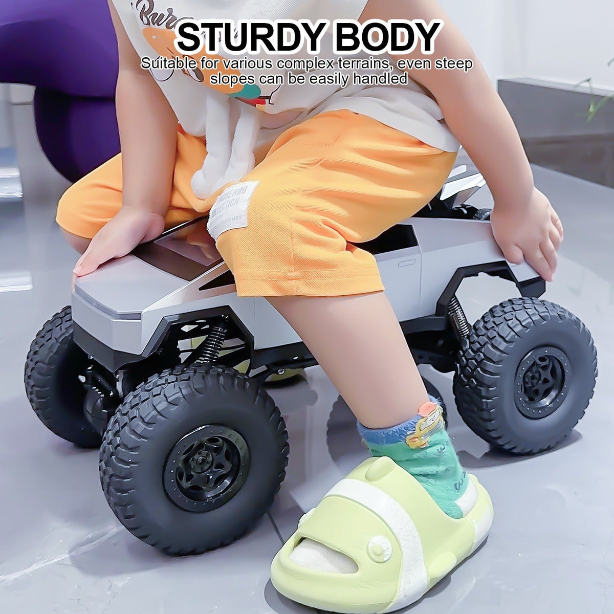 18.1-Inch 4WD RC Monster Truck with Mini RC Motorcycle, All-Terrain