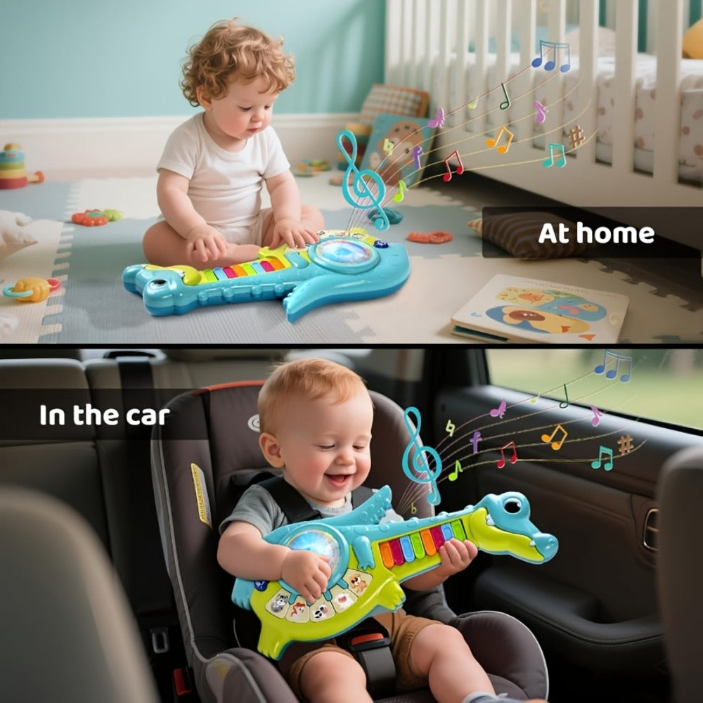 Educational Piano Guitar Toy for Toddlers 1-2 Years – Baby Musical Toy with Animal Sounds & Lights | 12-18 Months Boy Girl | 1st Birthday Gift & Christmas Present for Kids