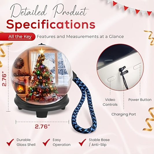 Crystal Ball Video Player with 2.7-Inch Display, LED Lighting and Photo Playback