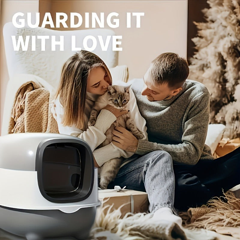 Enclosed Cat Litter Box with Odor Control - Foldable Top Entry Design, Splash-Proof Walls, Compact Size for Small Spaces, Suitable for Kittens and Adult Cats