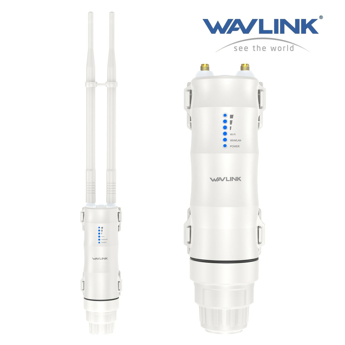 Outdoor WiFi Access Point Long Range AC600 Dual Band – Wavlink WN570HA1 CPE with 7dBi Antenna, 1000mW High Power, Passive PoE, AP/Repeater/WISP Modes for Surveillance & Wireless Bridge