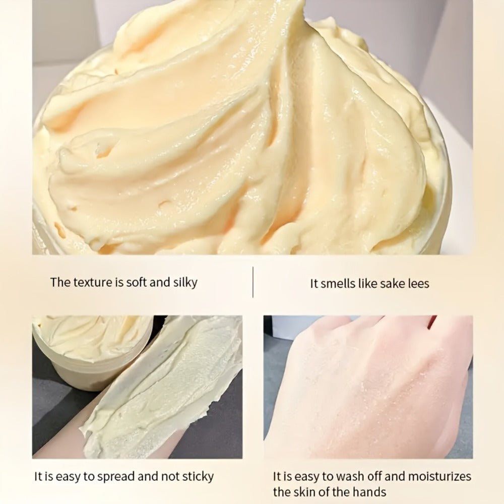 Hand Mask Cream 280g Moisturizing Brightening with Licorice & Distillers Grains – Deep Hydration for Dry Rough Peeling Hands, Hypoallergenic Anti-Aging Skin Care Treatment for Women