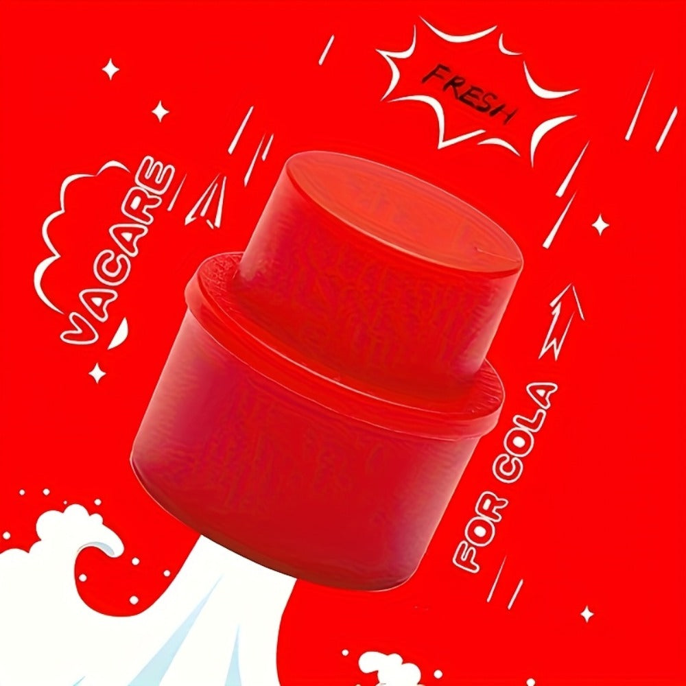 Soda Bottle Caps 3-Pack Carbonation Saver – Squeeze to Restore Bubbles & Lock in Freshness | Leak-Proof Reusable Bottle Caps in Black Red Combo | Fridge Travel Outdoor Kitchen Drink Accessories