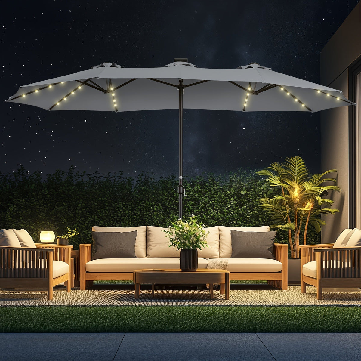 Patio Umbrella shown in the Gray Patio Umbrella option