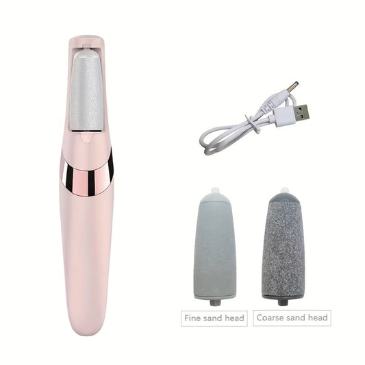 Electric Foot File with Two Grinding Heads, Two Speeds and Built-In Light