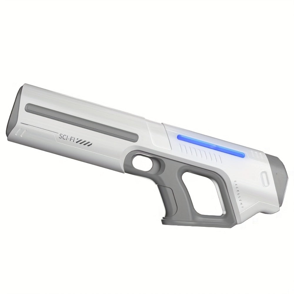 Electric Water Gun with Auto-Fill, LED Lights & 40-Foot Range – USB Rechargeable Large Capacity Soaker Blaster for Kids & Adults, Pool Beach Backyard Outdoor Summer Toy, Gift Box