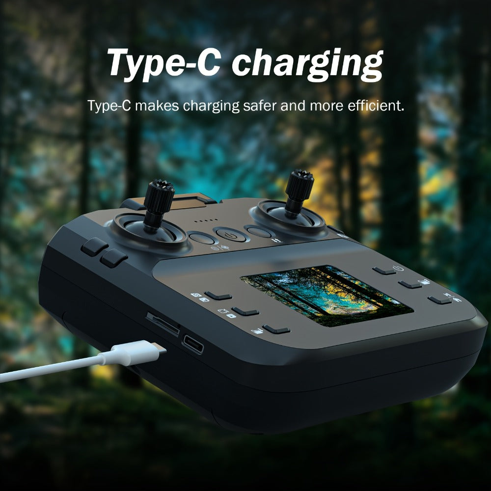 LCD Screen Drone Dual Cameras Brushless Motor Foldable RC Quadcopter Altitude Hold 3D Flips Headless Mode One-Key Takeoff Landing 32G SD Card | Beginner Adult Drone Gift for Kids Boys Girls