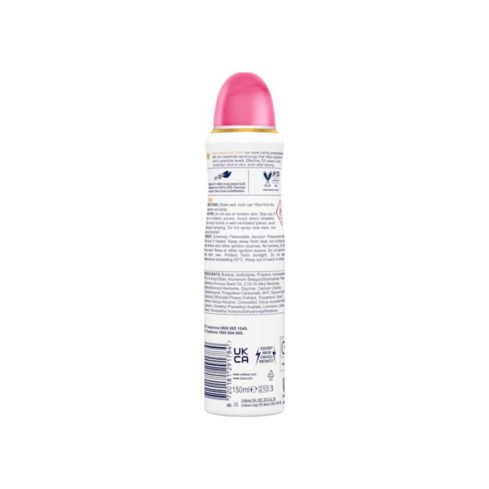 Pomegranate & Lemon Verbena Body Spray for Women Dove Go Fresh 150ml Long Lasting Freshness Quick Dry Invisible No White Marks Non-Sticky Lightweight Daily Deodorant Spray for Gym Travel 5oz