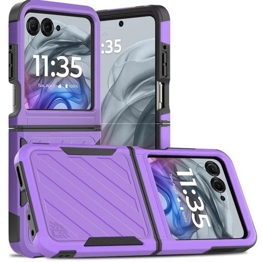 Shockproof Razr 2024 Case Dual Layer Hard PC TPU Hybrid Protective Cover for Motorola Razr 2024 – Heavy Duty Drop Protection Navy Blue Phone Case
