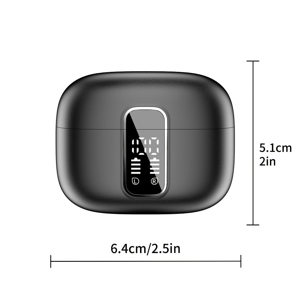 ENC Sports Wireless Earbuds ANKRIYUL Stereo Headphones Environmental Noise Cancellation Charging Case Compatible Smartphone Laptop TV Music Calls Earphones Black