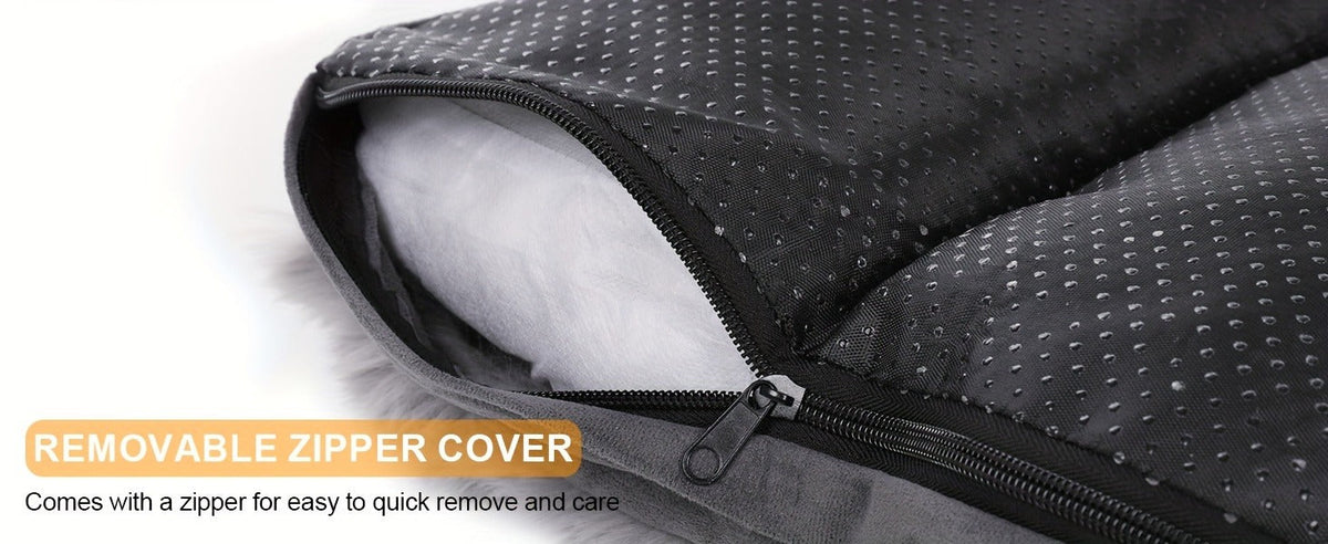 Orthopedic Dog Bed for Large Dogs - XL XXL Memory Foam Pet Bed with Removable Washable Cover, Anti-Slip Base, Faux Fur Kennel for Joint Relief, Machine Washable, Dirt-Repellent, Small Medium Large XLarge