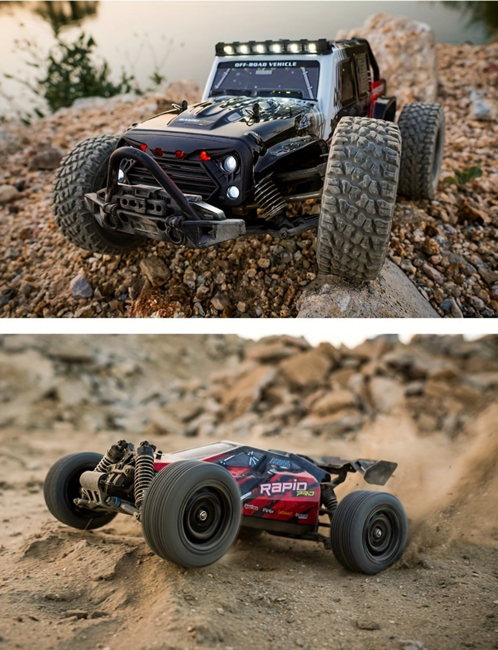 RC Off-Road Car 1:16 Scale 4WD, 70 KM/H 2.4GHz All-Terrain Monster Truck