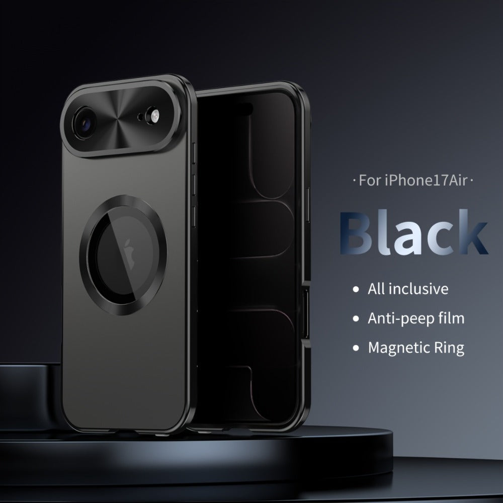 iPhone Anti-Spy Magnetic 2-in-1 Phone Case with All-Round Lens Protection – Complete Drop Protection Cover for iPhone 12 13 14 15 16 Pro Max Plus | Privacy Shield Slim Fit Design