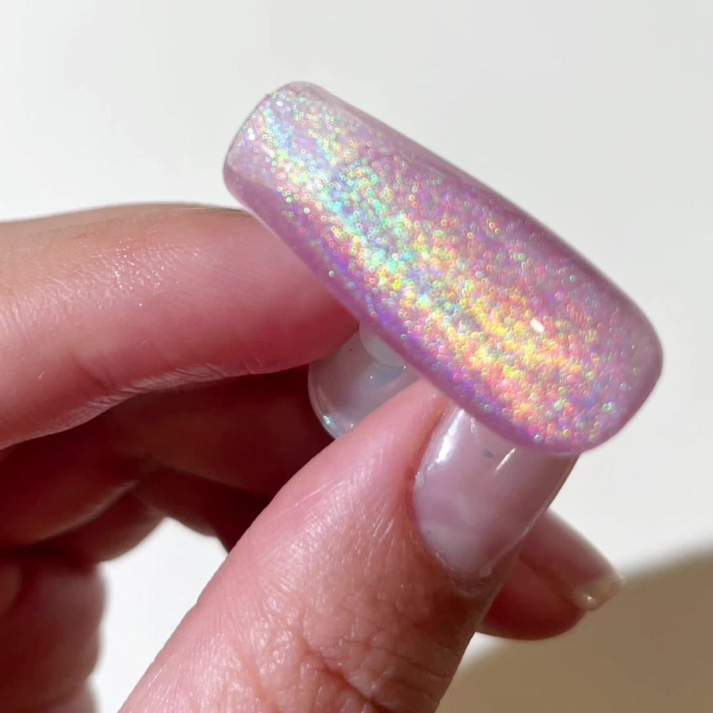 Magnetic Cat Eye Gel Polish Set 6 Colors Holographic Reflective Rock Candy Soak Off LED UV – Multidimensional Shimmer Nail Art Gel for Salon & DIY Manicure, Nail Art Gift for Women