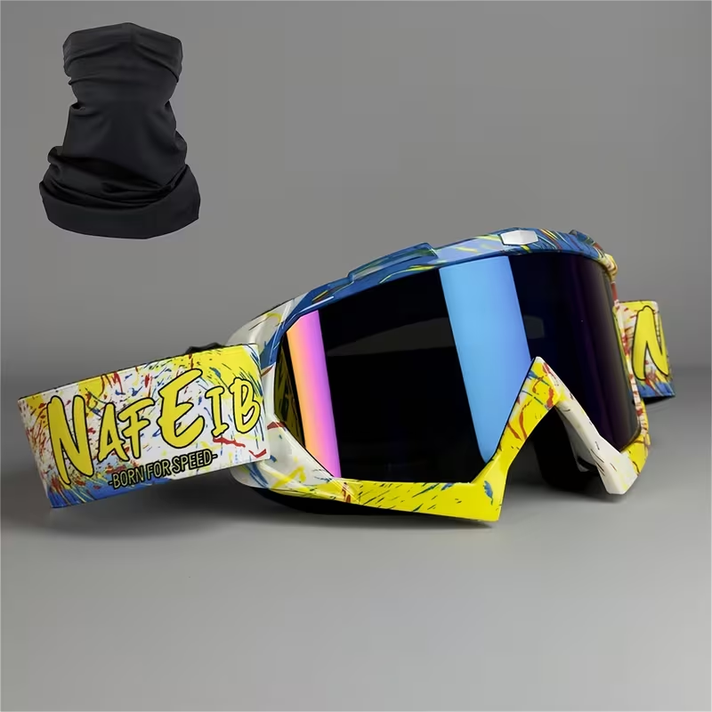 Ski Goggles with Headband – Mirror Coating Polycarbonate Lens, TPU Frame, Adjustable Thick Foam Pad, Anti-Fog Snow Goggles for Adults, 30+ Color Options for Skiing & Snowboarding