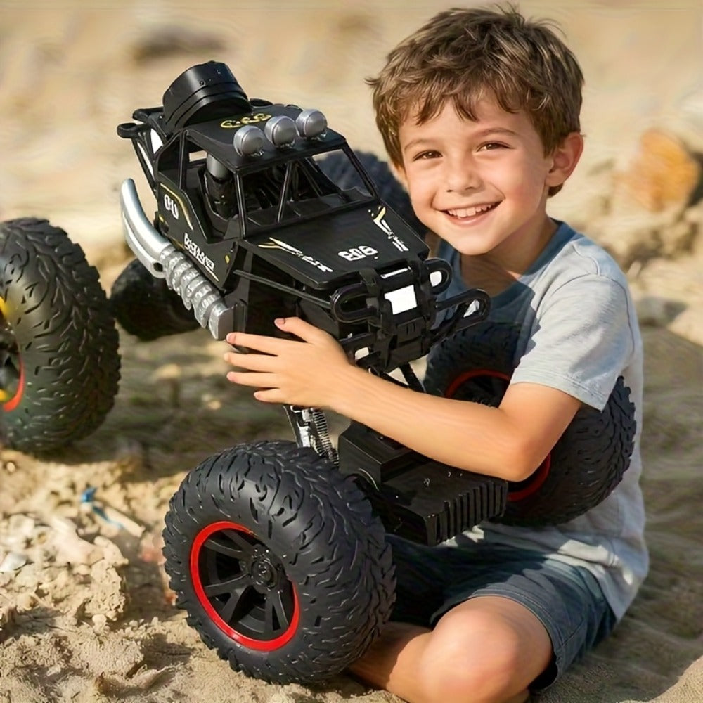 RC Off-Road Truck 4WD All-Terrain Remote Control Car, USB Rechargeable, 2.4GHz, Black or Red
