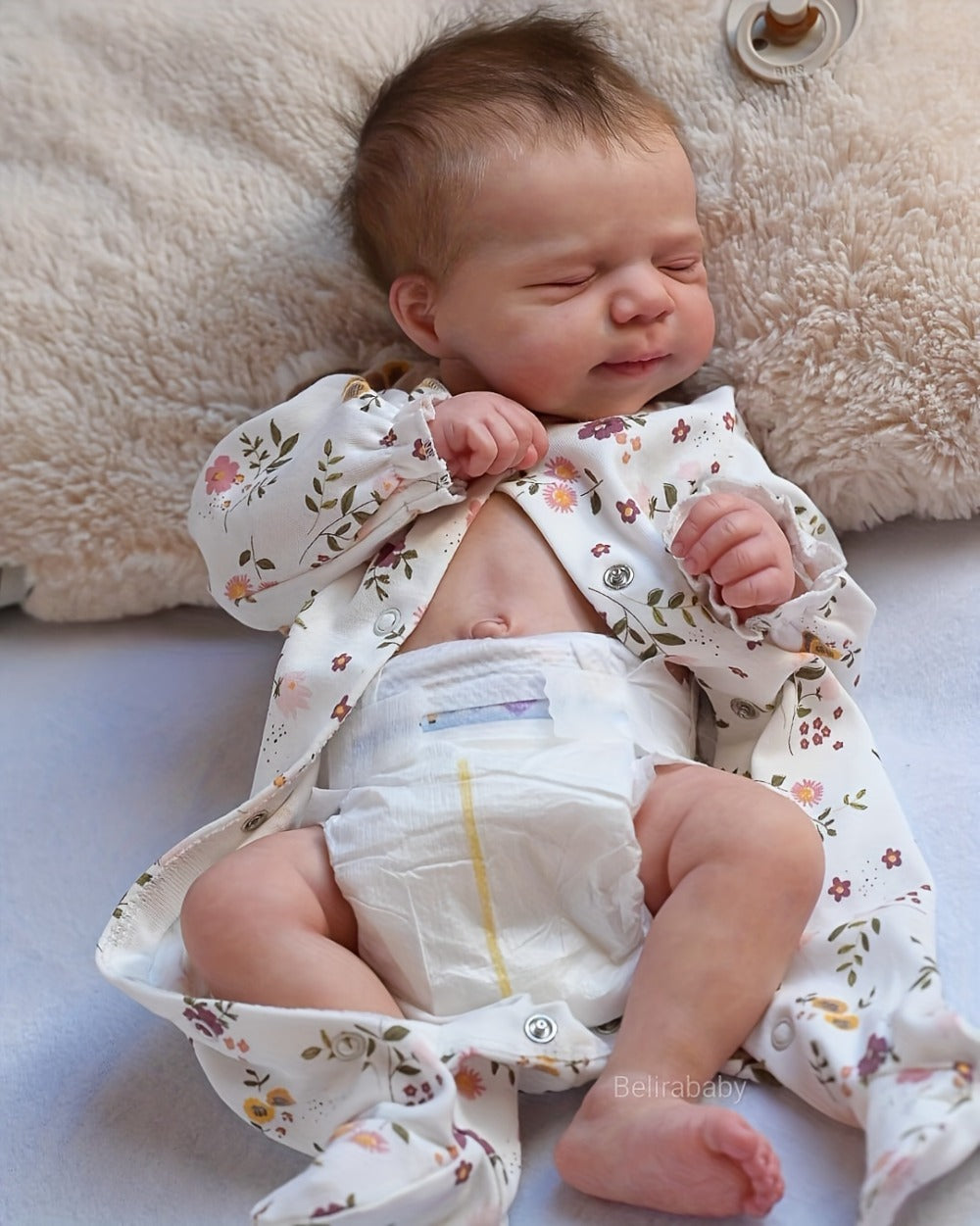 19-Inch Full Vinyl Reborn Baby Doll with Rooted Hair and Accessories