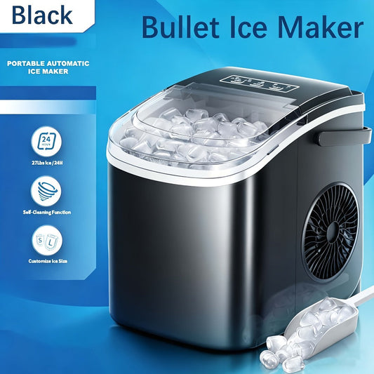 Countertop Bullet Ice Maker, 26 lbs/Day, Self-Cleaning in 4 Colors