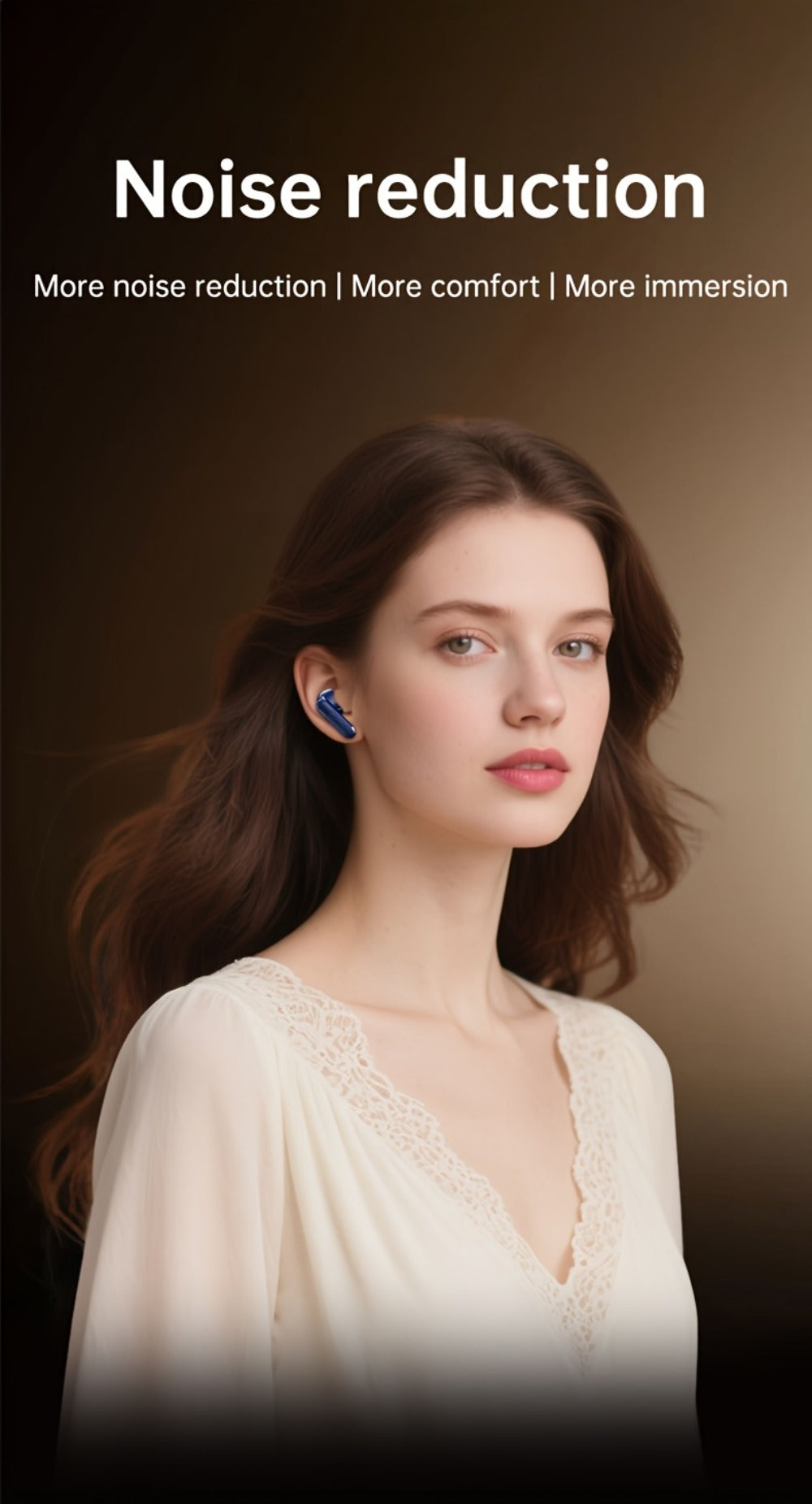 ANC Wireless Earbuds Acer Official TWS In-Ear Active Noise Cancellation Spatial Audio Low Latency Gaming Mode HD Calls Long Battery Life Sports Driving Earphones Navy Blue White
