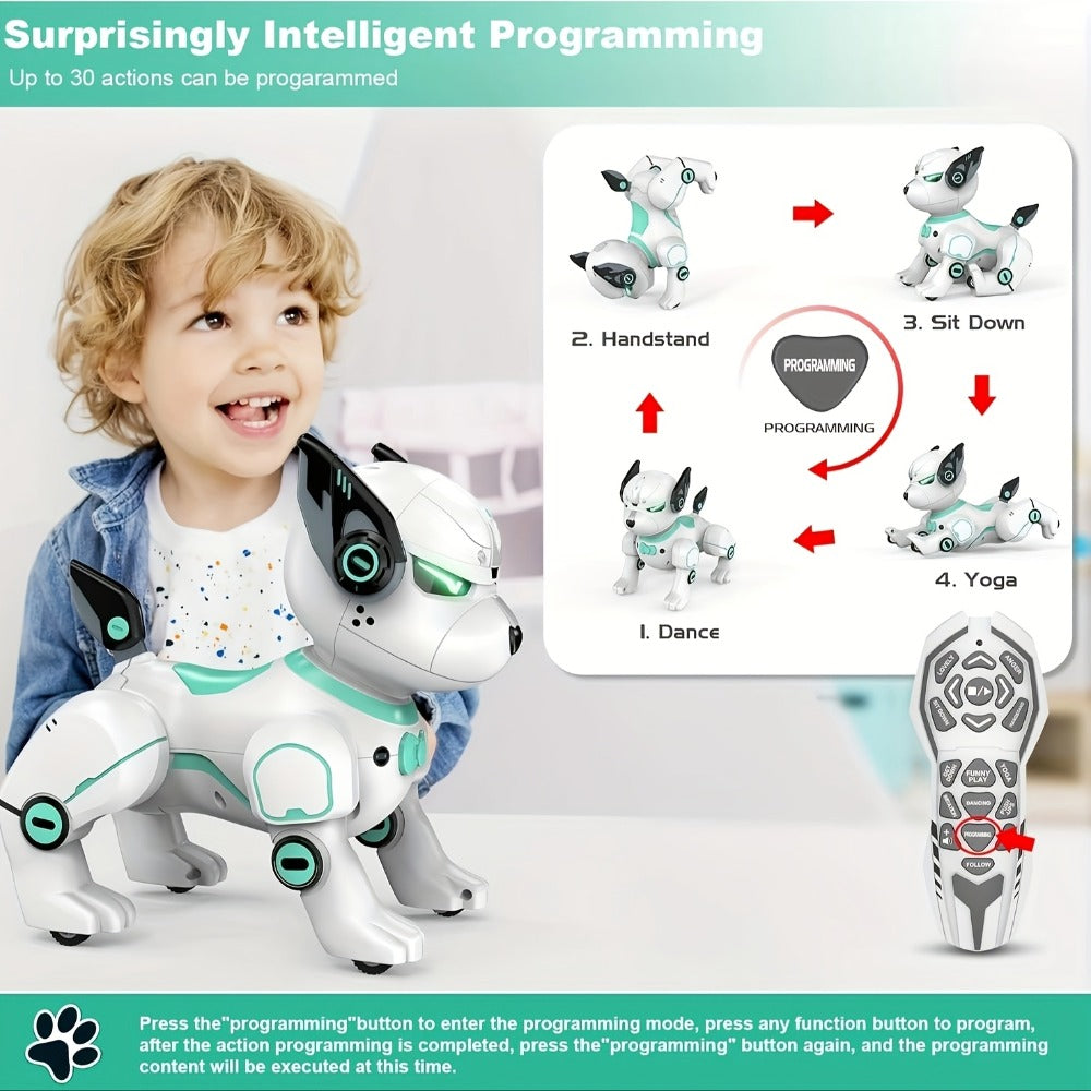 Programmable Robot Dog with Dialog Interaction and Stunt Performance