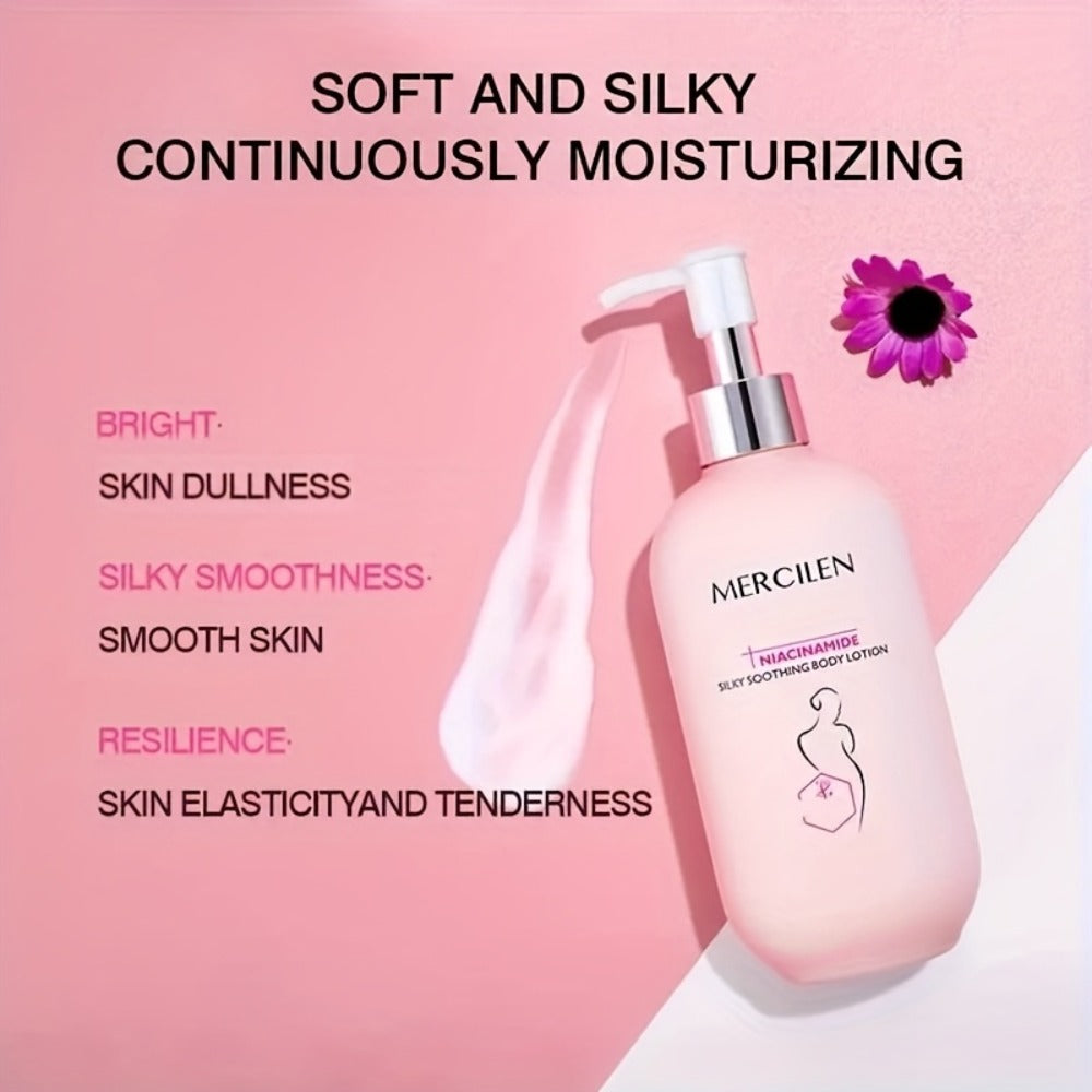 Niacinamide Body Lotion 8.45oz – Silky Moisturizing Formula Deep Hydration Brightening Smooth Skin Feel Lightweight Non-Greasy All Skin Types Daily Body Moisturizer Vitamin B3 250ml