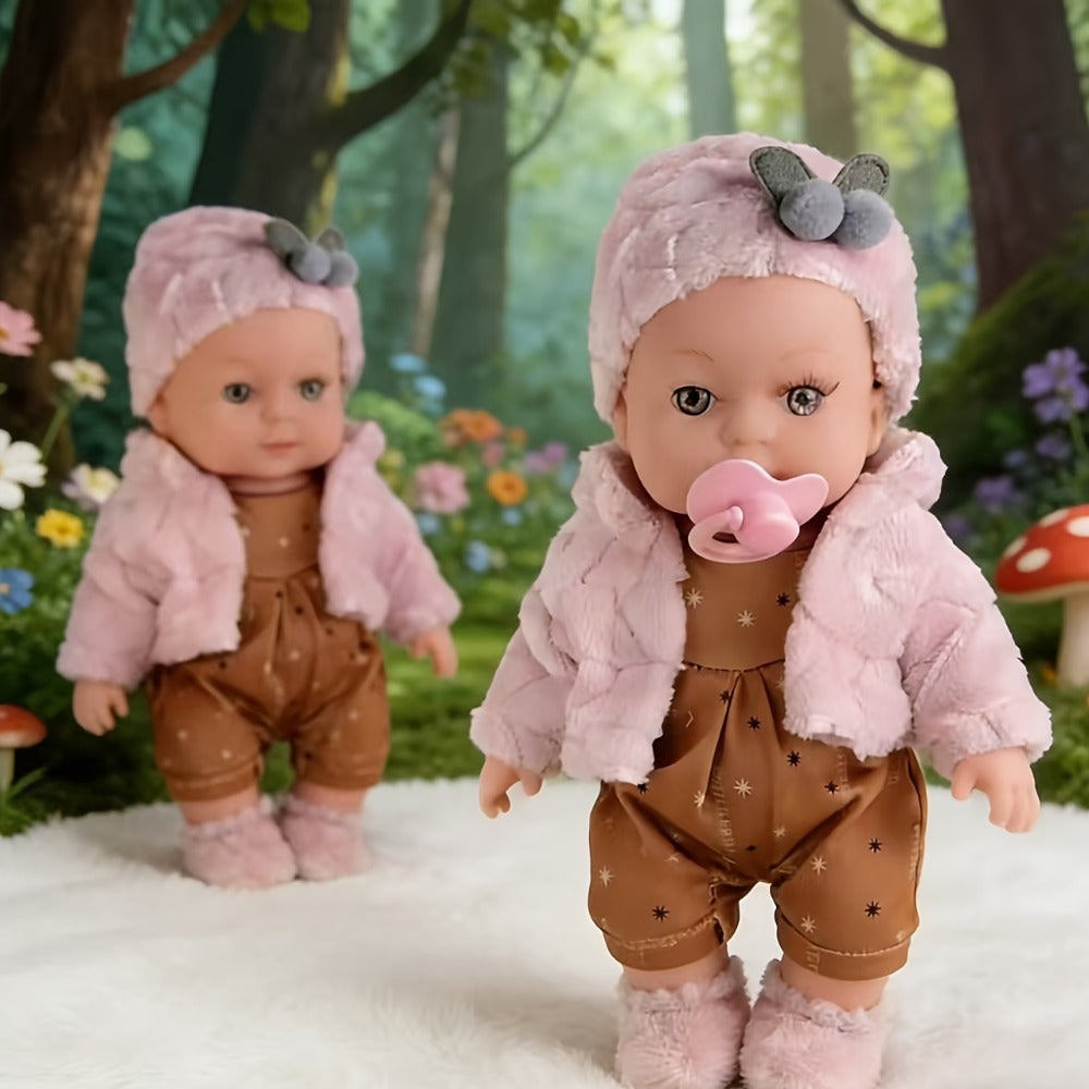 12-Inch Mini Reborn Baby Doll with Multiple Outfit Options