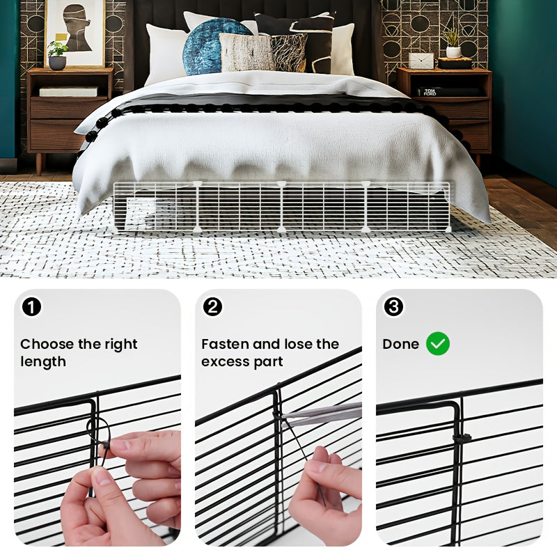 Under Furniture Pet Blocker - Sofa & Bed Gap Filler Fence for Cats & Dogs