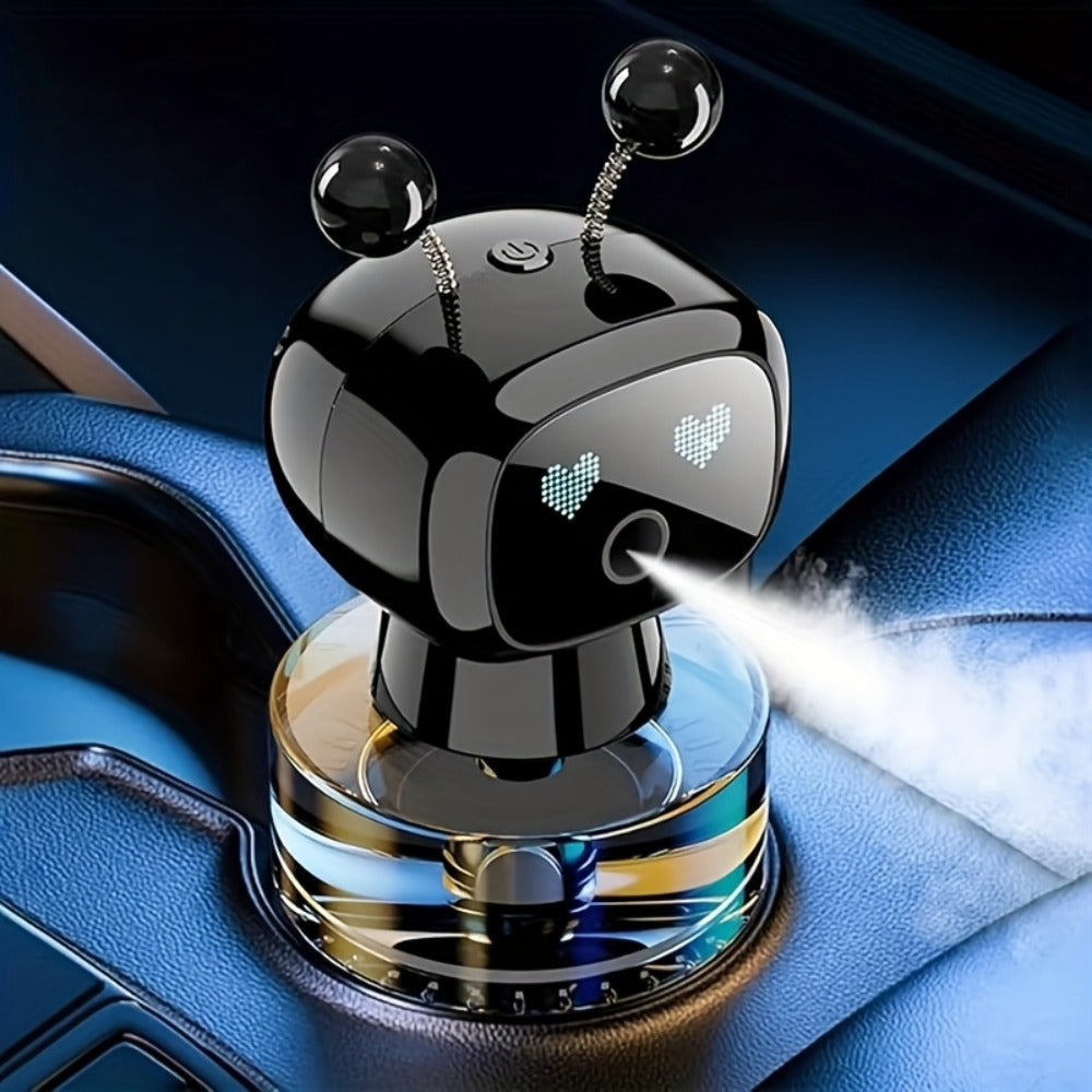 AI Smart Eyes Car Aromatherapy Diffuser USB Rechargeable – 4-Level Adjustable Fragrance, 5 Scents & Colors, Animated Display, Auto Vent Clip Diffuser Car Interior Accessory Gift for Car Lovers Men Women