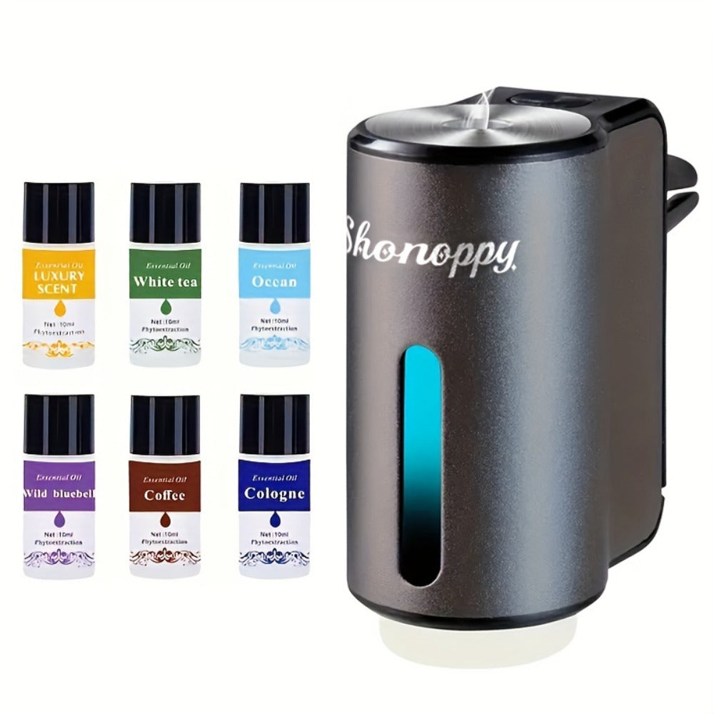 Car Essential Oils Set for Aromatherapy Diffuser – 3/6/10 Bottles 0.34oz Each, 7 Scents, Adjustable Vent Clip Air Freshener, Long-Lasting Natural Fragrance for Vehicle Interior Commuters Rideshare