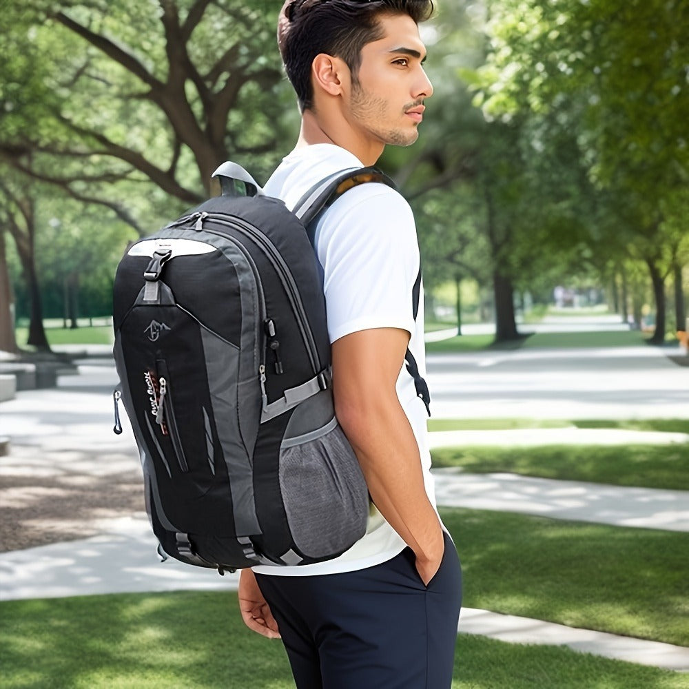 Hiking Backpack 25.8L Outdoor Mountaineering Bag – Large Capacity Travel Sports Rucksack with Torso Adjustment for Trekking, Camping, Climbing & Day Trips, Available in Red, Blue, Black & Orange