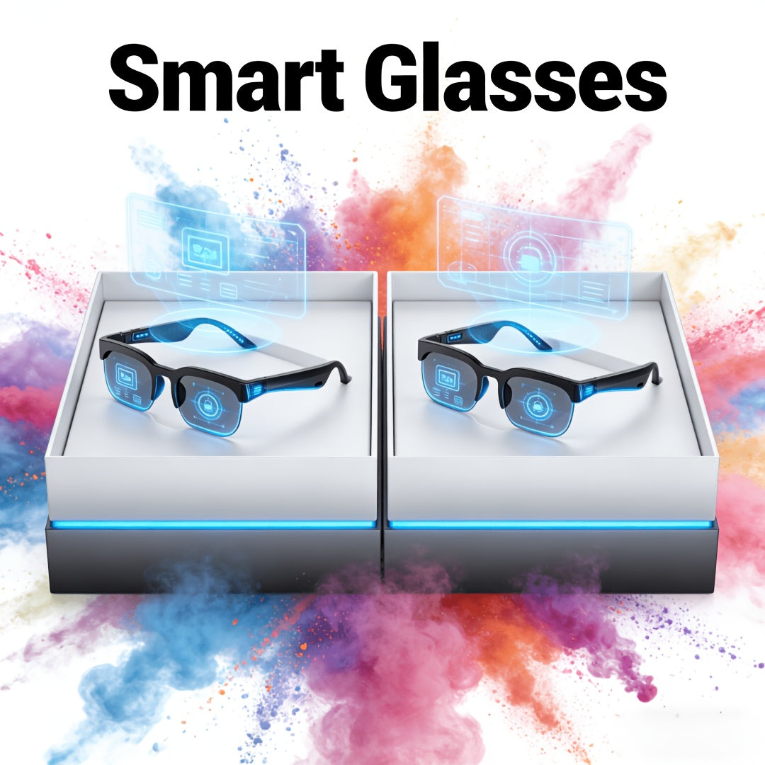 Smart Sunglasses with HiFi Speakers & AI Real-Time Translation – Built-In Mic, Hands-Free Calling, Wireless Music, Fashion Headphone Bundle, Trendy Wearable Tech for Travel Music Lovers 2026