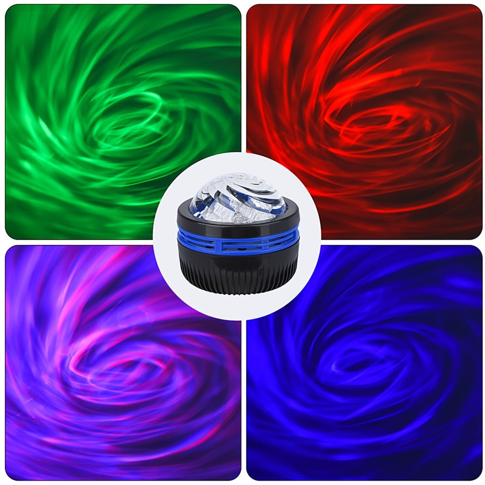 Aurora Borealis Projector Night Light 4-in-1 USB – Star Galaxy Ocean Wave & Spiral Aurora Modes, Bedroom Ceiling Ambient Lamp for Gaming Room, Home Decor & Laptop Compatible
