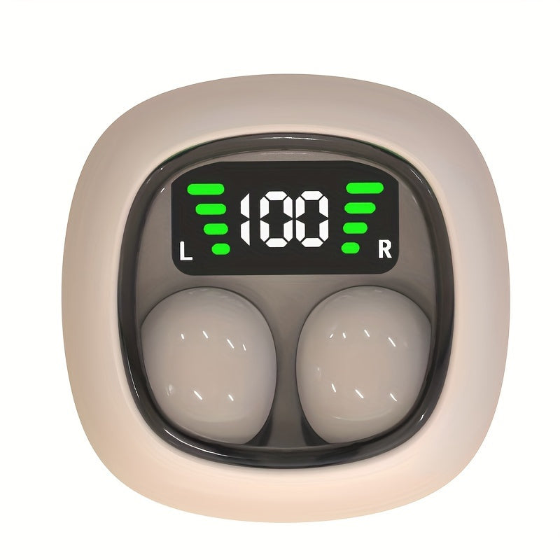 HiFi Touch Control Wireless Earbuds, Ultra-Small In-Ear Headphones with LED Charging Case & Built-In Mic, Stereo Sound, Fitness Running Sleep Work Travel Earphones Compatible with iOS & Android