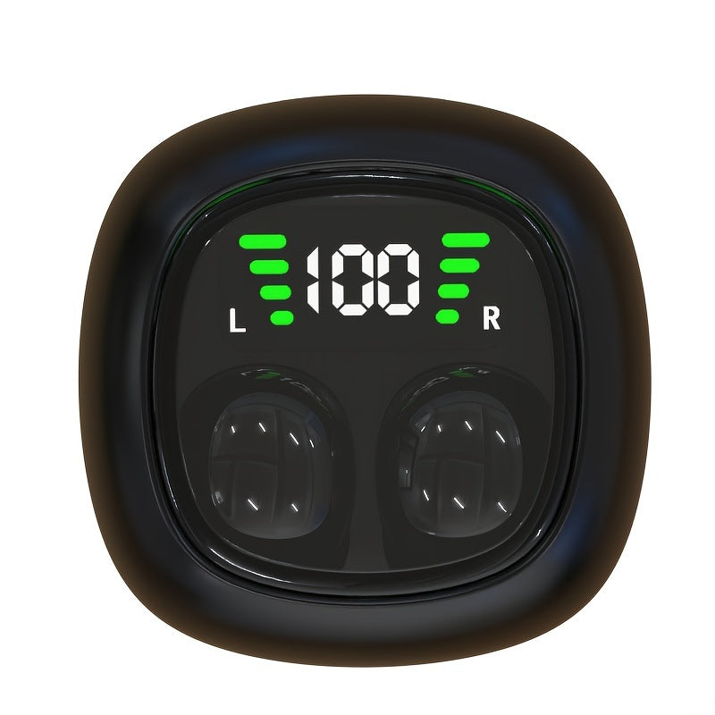 HiFi Touch Control Wireless Earbuds, Ultra-Small In-Ear Headphones with LED Charging Case & Built-In Mic, Stereo Sound, Fitness Running Sleep Work Travel Earphones Compatible with iOS & Android