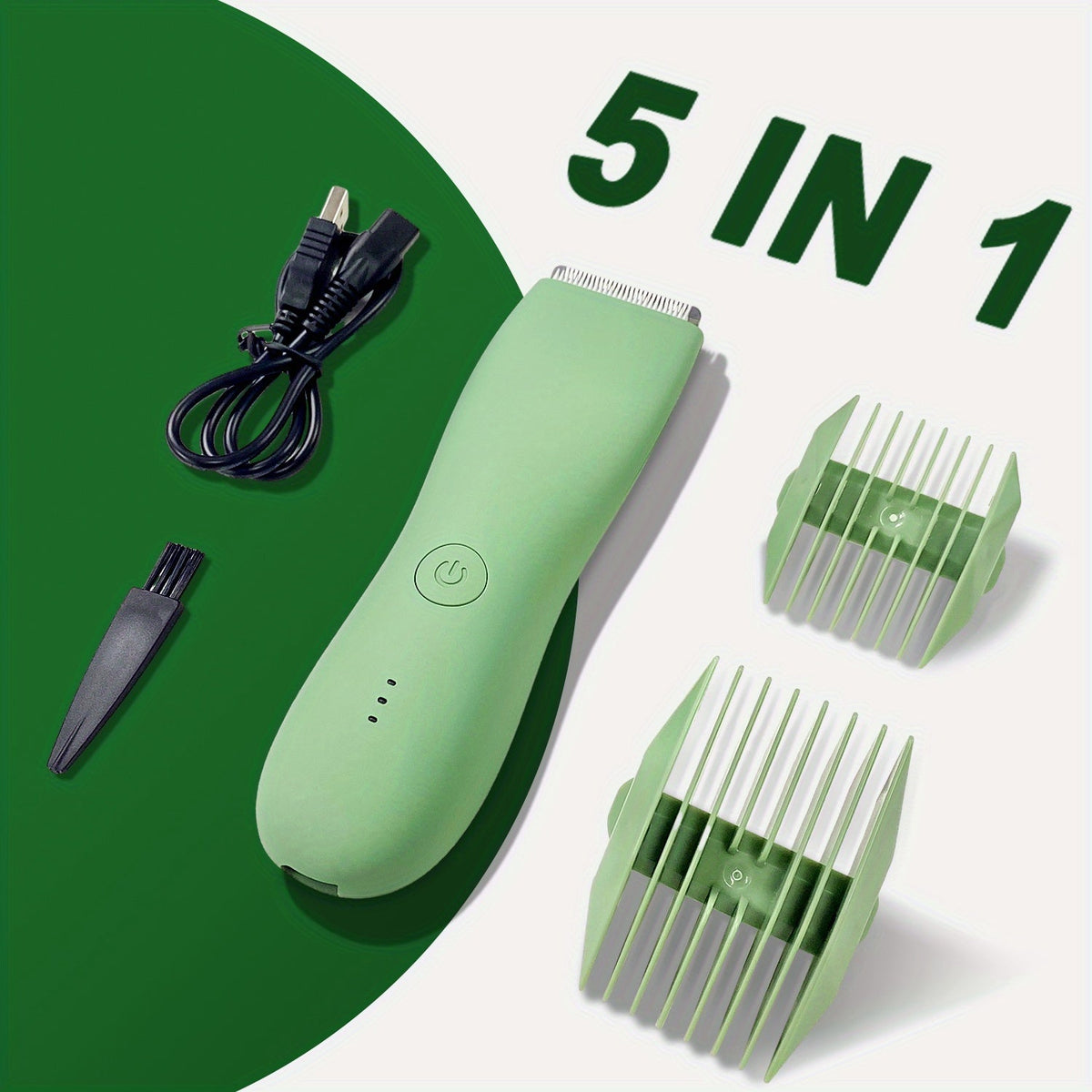 Electric Body Hair Trimmer for Women and Men with Replaceable Ceramic Blades — USB Rechargeable IPX5 Waterproof Pubic Groin Bikini Trimmer Painless Sensitive Skin Hair Shaver